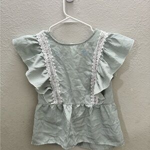 Striped Ruffle Blouse